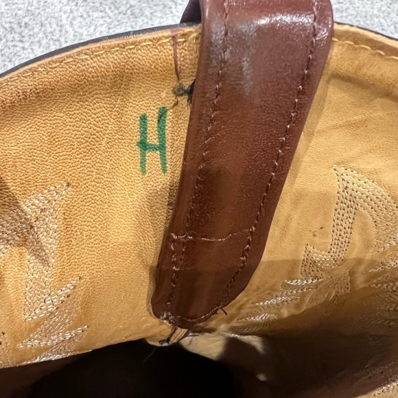 Old West Men’s Brown Genuine Leather Classic Western Boots Size US 11.5 D - Picture 9 of 14